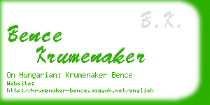 bence krumenaker business card